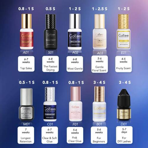 Gollee 5ml Eyelash Extension Glue 0.5 Second Fast Drying Fal