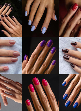 Nude Extra Long Fake Nails Coffin Full Cover Glossy 穿戴甲