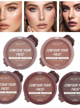 Dark Skin Bronzer Contour Palette Matte Brown Nose Shadow Ch