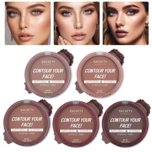Dark Skin Bronzer Contour Palette Matte Brown Nose Shadow Ch