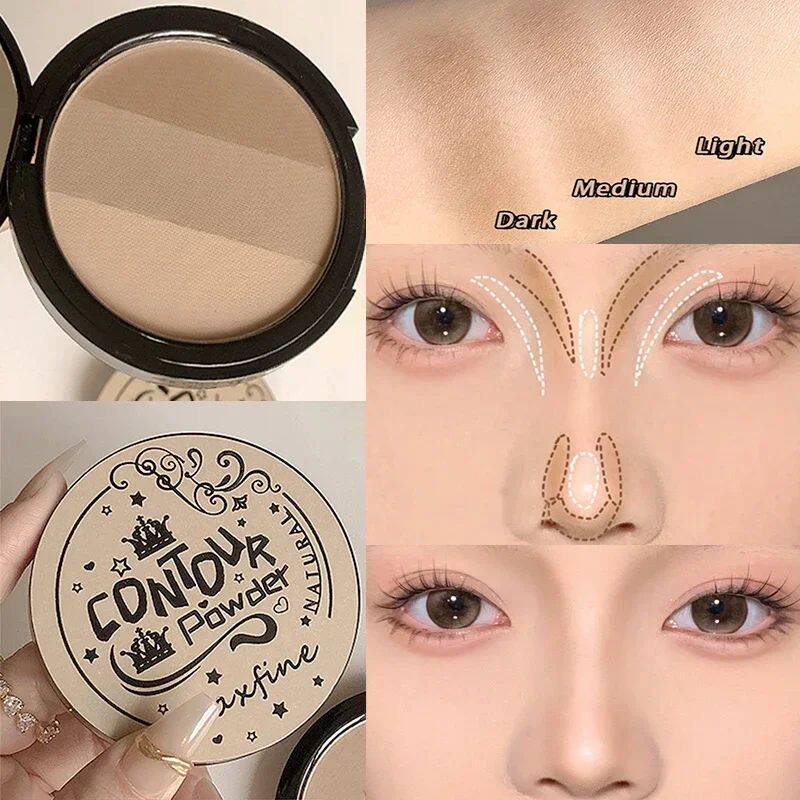 Matte Contouring Powder Rose Pink Bronzer Palette Long Lasti