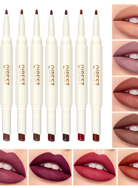2 In 1 Lip Liner Matte Lipstick Pencil Contour Tint Waterpro