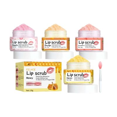 EELHOE Pink Lips Scrub Exfoliator Dead Skin Removal Lighteni