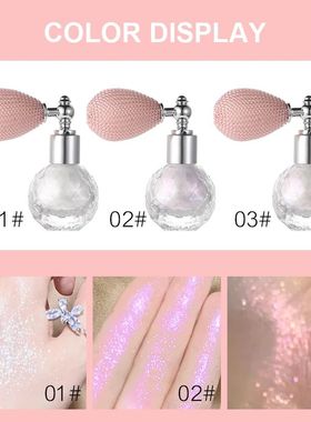 Shiny Glitter Body Powder Highlighter Spray with High Gloss