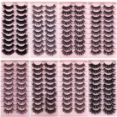 10/5Pairs 3D Mink Lashes Natural False Eyelashes Dramatic Ey