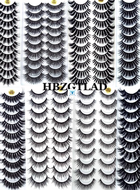 NEW 3/5/10 pairs 100% Real Mink Eyelashes 3D Natural False