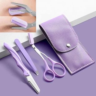 Karsyngirl 2/3Pcs Stainless Steel Eyebrow Trimmer Folding Ey