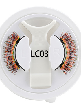 Halloween Color Exaggerated Magnet Suction False Eyelashes F