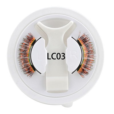 Halloween Color Exaggerated Magnet Suction False Eyelashes F