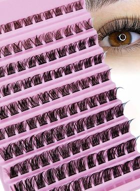 120pcs Cluster Lashes 8-16mm Wispy Individual Lashes Natural