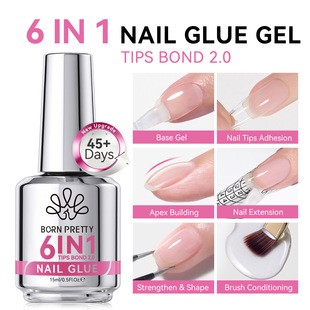 15ML 6 IN 1 Nail Glue Gel for Acrylic Nails Soak off Base