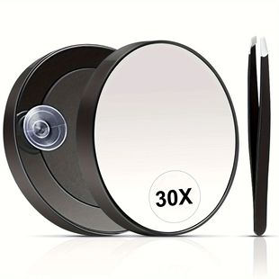 30X Magnifying Mirror, Small Magnifying Mirror with Suction