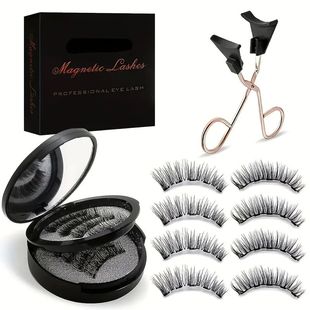 8pcs Magnetic Eyelash Kit Natural False Lashes Waterproof Ey