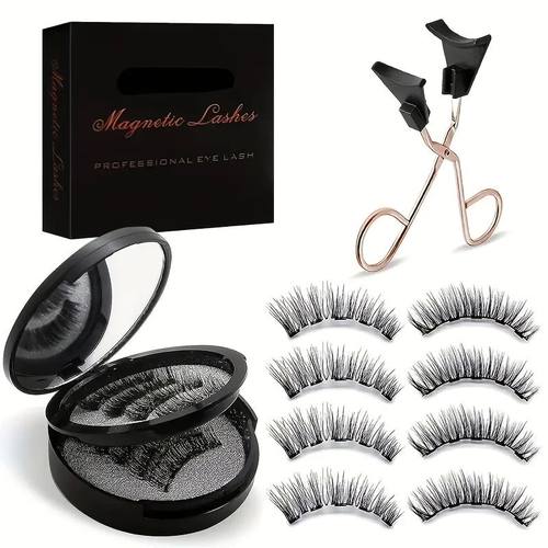 8pcs Magnetic Eyelash Kit Natural False Lashes Waterproof Ey