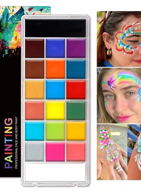12/20 Colors Professional Face & Body Paint Palette ,Long La