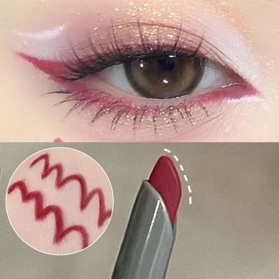 Silky Lasting Scythe Eye Liner Pencil Natural Matte Wine Red