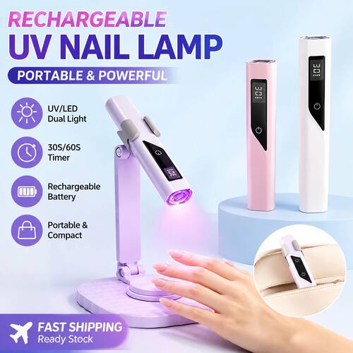 Mini UV LED Nail Lamp USB Rechargeable Handheld Light Profes