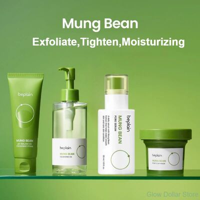 Beplain Mung Bean Pore Serum,Deep Pore Cleansing Foam,Makeup