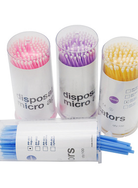 100 pcs Disposable Micro Brush Mascara Wands MicroBrush