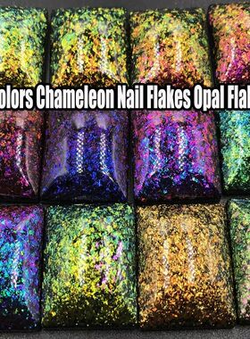 12 Colors Chameleon Irregular Glitter Flakes Untra-Thin Broc