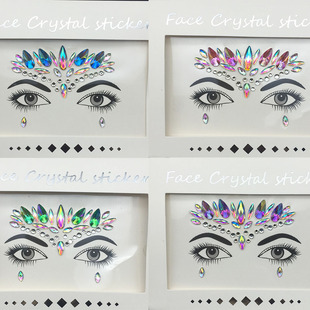 3D Crystal Glitter Jewels Tattoo Sticker Women Fashion Face