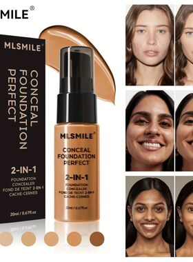 2-In-1 Oil Control?Liquid Foundation And Conceal, Full Cover