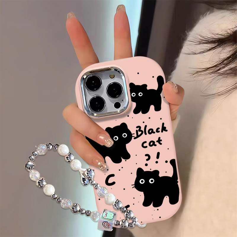 oppoins超火可爱黑猫手机壳