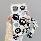 适用oppoa16手机壳卡通潮少女a16e搞怪a16k创意斜跨绳立体创意可爱日韩保护壳