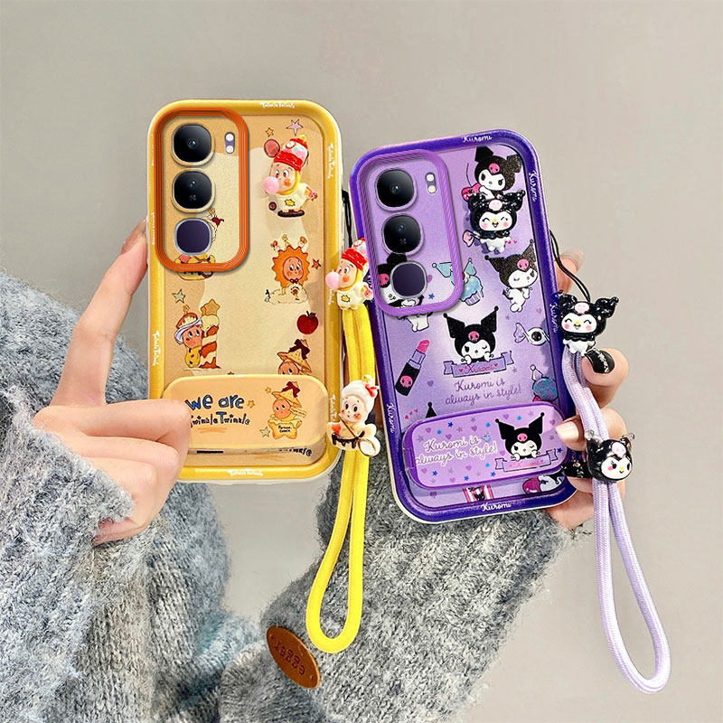 卡通可爱适用vivoY95手机壳Y91/Y93/Y19s磨砂V1818ga镜子支架ⅴiⅴoy93s少女voY93潮流保护套立体公仔手绳潮,3C数码配件,手机保护套/壳,淘宝优惠券,粉丝福利购,淘宝优惠卷