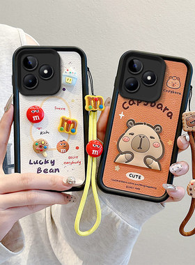 适用realme真我NarzoN53手机壳软硅胶Realme男女N53煤球卡通图案软边趣味可爱壳