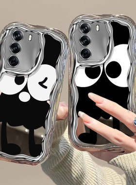 电镀煤球适用苹果11pro手机壳iphone15promax搞怪卡通14plus个性小众女ihpone 7plus保护套ins可爱女生xsmax