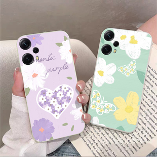 ins风日韩适用红米Note12S手机壳个性潮男女Note12Turbo可爱女生nt12 pro简约男女全包边防摔壳