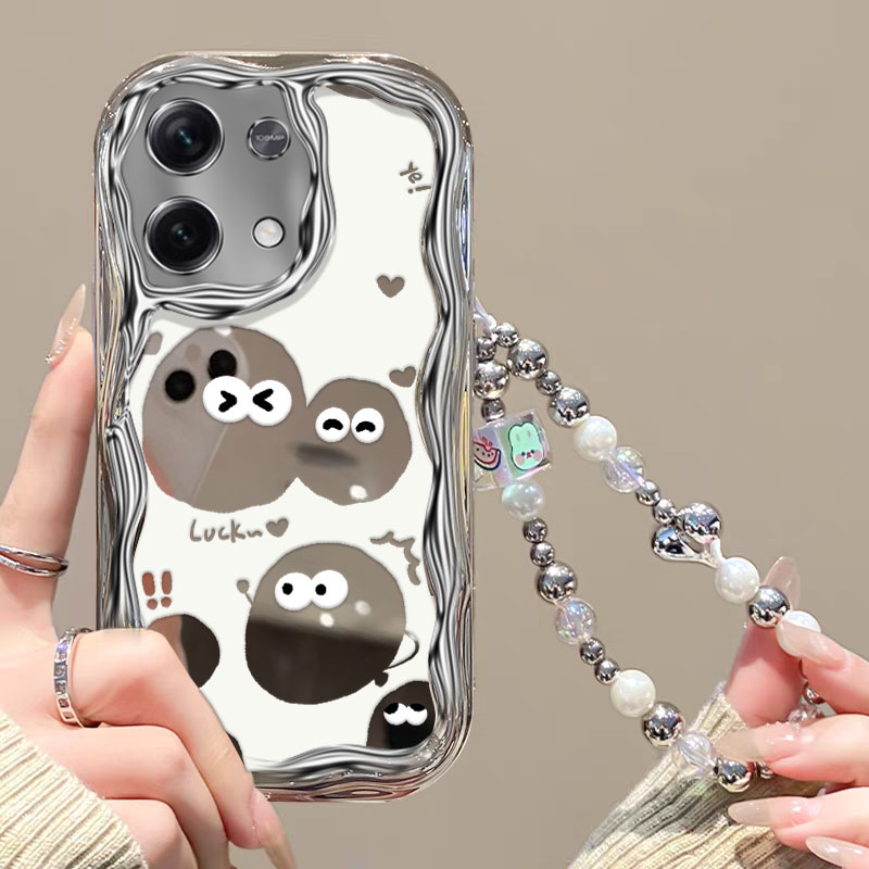 搞怪煤球手机壳适用小米14少女可爱xiaomi 11pro卡通学生新款mi10s时尚小众红米note13pro保护套ins日韩电镀