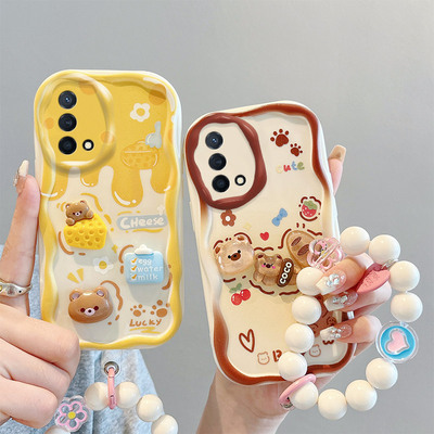适用OPPO A74 4G手机壳卡通时尚女opop a94 4g保护套ins风日韩可爱女生oopp a94立体公仔oppi a74学生潮手链