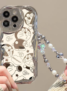 少女ins高级感哆啦A梦适用苹果15手机壳iphone12个性时尚6splus日韩可爱女iphoen 14promax保护套7硅胶11手链