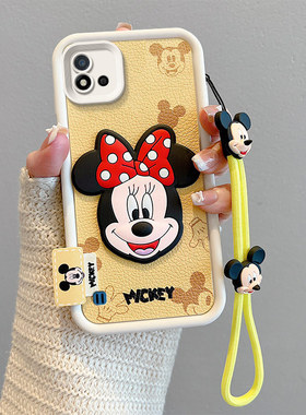 适用realme真我C11 2021手机壳卡通realmec11可爱皮纹公仔米奇动漫图案立体趣味外壳