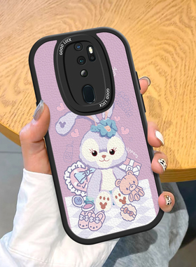 适用OPPOA9手机壳情侣r17/k12x奶茶兔A9x全包F11男女防摔A11卡通皮纹软边趣味可爱壳