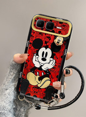 米奇库洛米适用INFINIX Smart10plus手机壳可爱磨砂Smart10plus潮少女保护套全包边日韩硅胶男女立体可爱创意