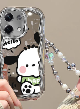 电镀帕恰狗适用小米14pro手机壳civi3个性可爱少女。红米note11tpro保护套ins搞怪卡通turbo3日韩k70pro手链