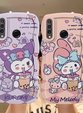 适用于华为nova4e手机壳卡通学生VCE-AL00日韩女生mar-al00软硅胶壳nove4保护套ins风可爱n0va4e库洛米波浪纹