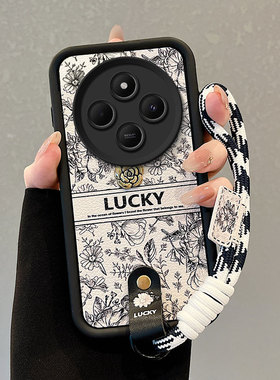 适用小米Pococ75手机壳Pocom7 5G手绳xm P0com7小羊皮小咪pocom7可爱5G保护套潮流学生女创意磨砂山茶花mi潮