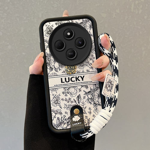 适用小米Pococ75手机壳Pocom7 5G手绳xm P0com7小羊皮小咪pocom7可爱5G保护套潮流学生女创意磨砂山茶花mi潮