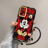 米奇库洛米适用oppoF19s手机壳F19pro 网红潮F19全包边opop硅胶保护套一体手绳学生立体可爱潮少女日韩防摔潮