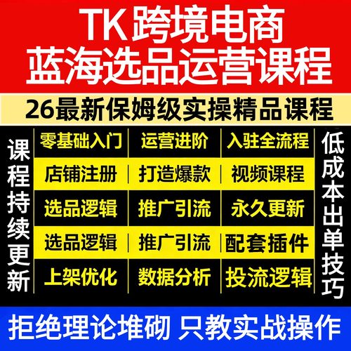 2025年新12月TK跨境电商抖音运营教程带货实操店铺出海入门新手课