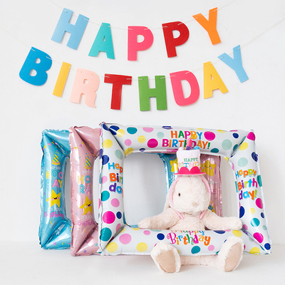 生日相框气球儿童男孩创意生日