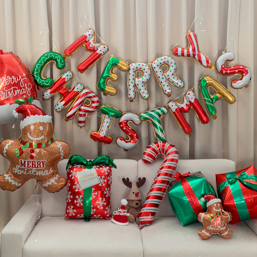 圣诞节装饰铝膜气球装扮节日