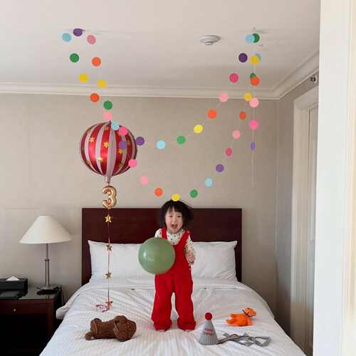 网红彩色纸串拉花吊饰挂饰幼儿园儿童节生日布置装扮氛围装饰拉条