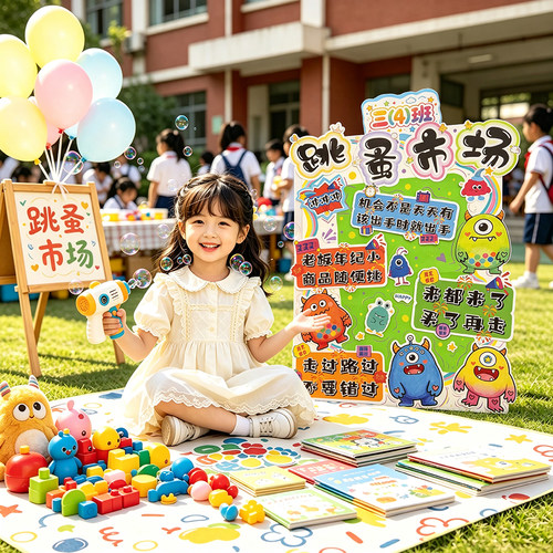 跳蚤市场爱心义卖KT板定制