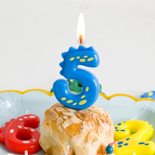 卡通恐龙数字蜡烛儿童生日插件