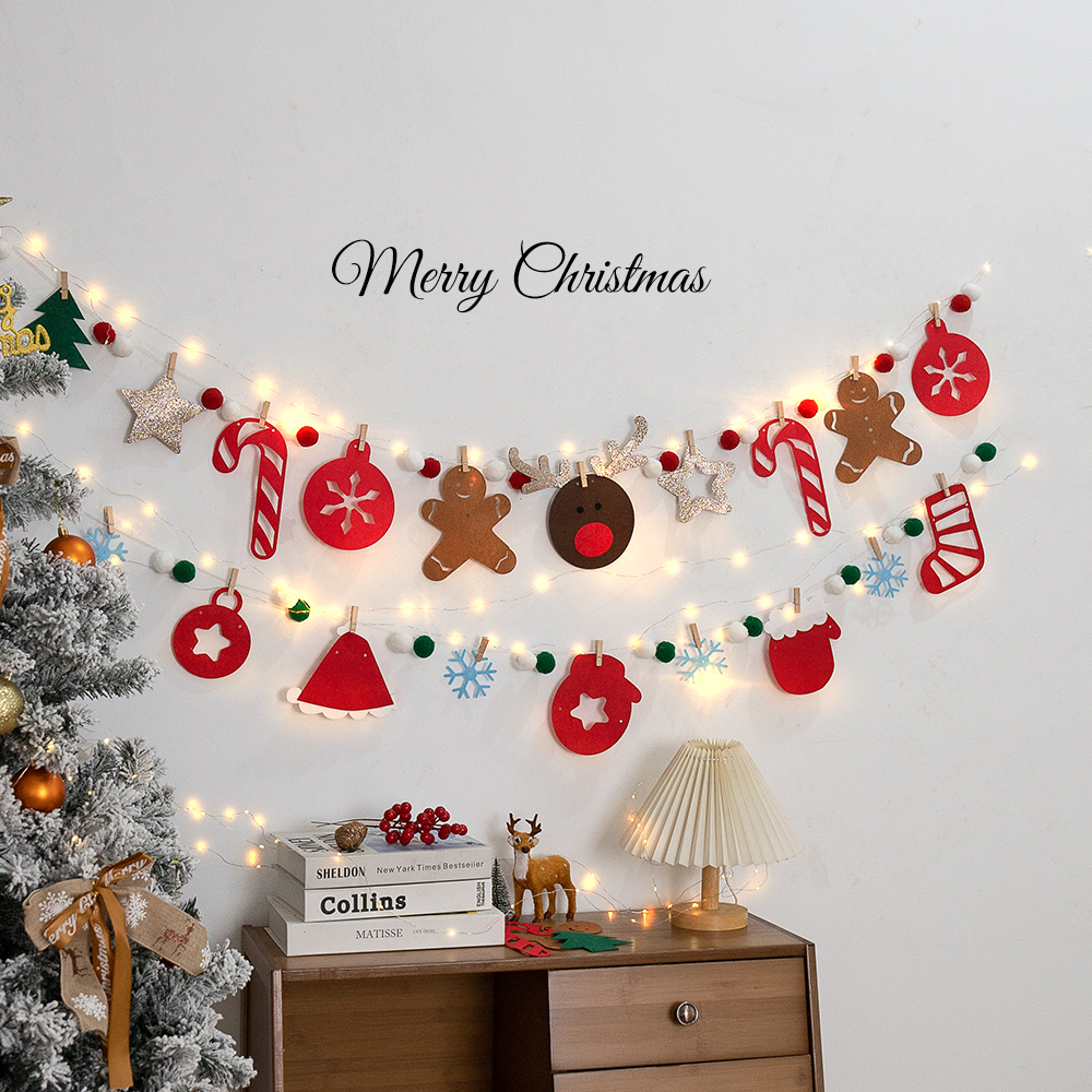 圣诞节场景布置拉旗氛围感拉花